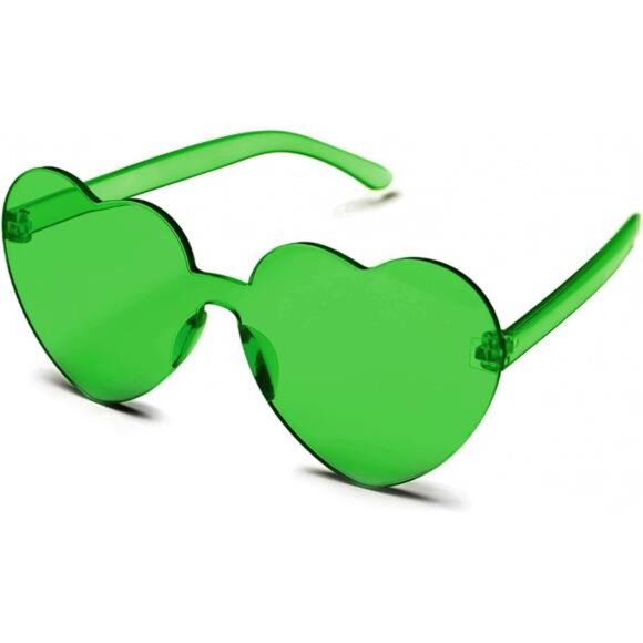 Novelty Cowboy Hat with feathers With Heart Shaped Sunglasses for Women, Cowgirl - Picture 3 of 5